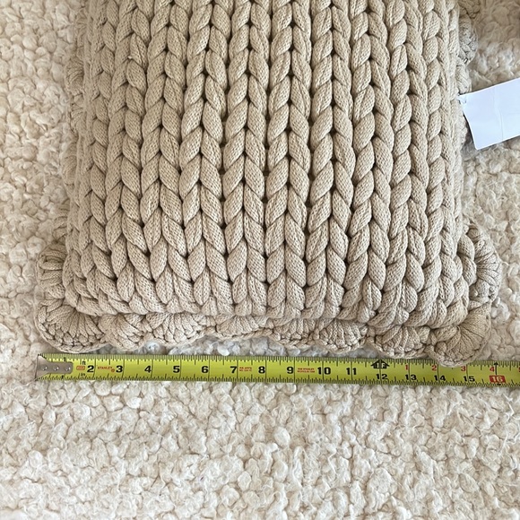 Donna Sharp Chunky Knot Pillow in the color Taupe - Picture 6 of 7